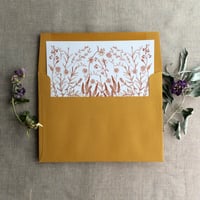 Image 9 of English botanical garden printed liner for A7square flap envelope