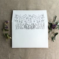 Image 11 of English botanical garden printed liner for A7square flap envelope