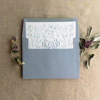Image 12 of English botanical garden printed liner for A7square flap envelope