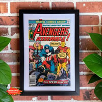 Image 1 of Framed Vintage The Avengers #151 (1976) Marvel Comic Book | Beast Joins Key Issue