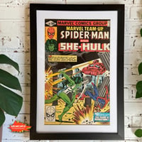 Image 1 of Framed Vintage Marvel Team-Up #107 (1981) Comic Book | Spider-Man & She-Hulk