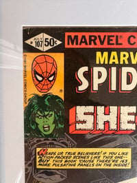 Image 2 of Framed Vintage Marvel Team-Up #107 (1981) Comic Book | Spider-Man & She-Hulk