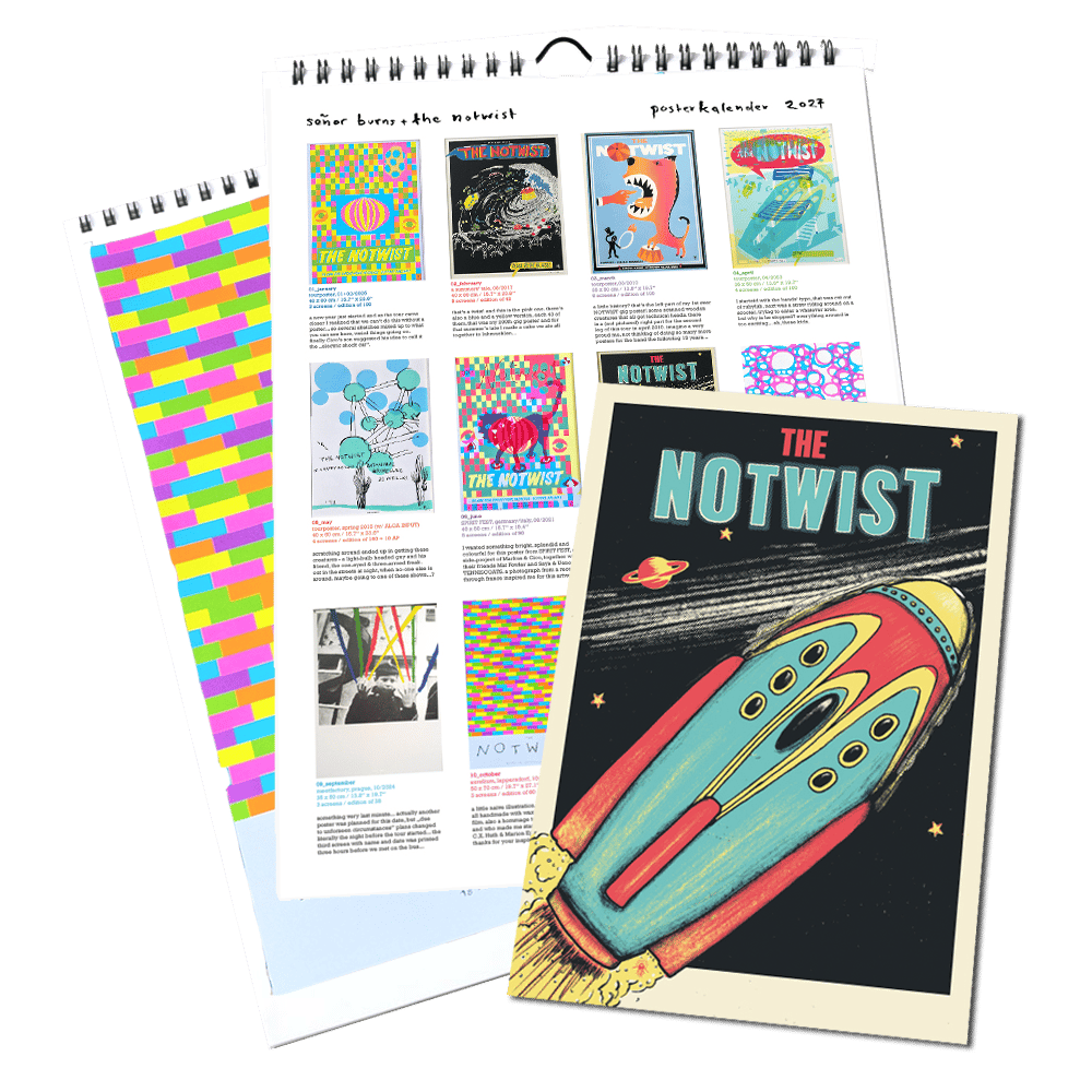 SEÑOR BURNS + THE NOTWIST <br>POSTERKALENDER 2027 <br>(pre-order)