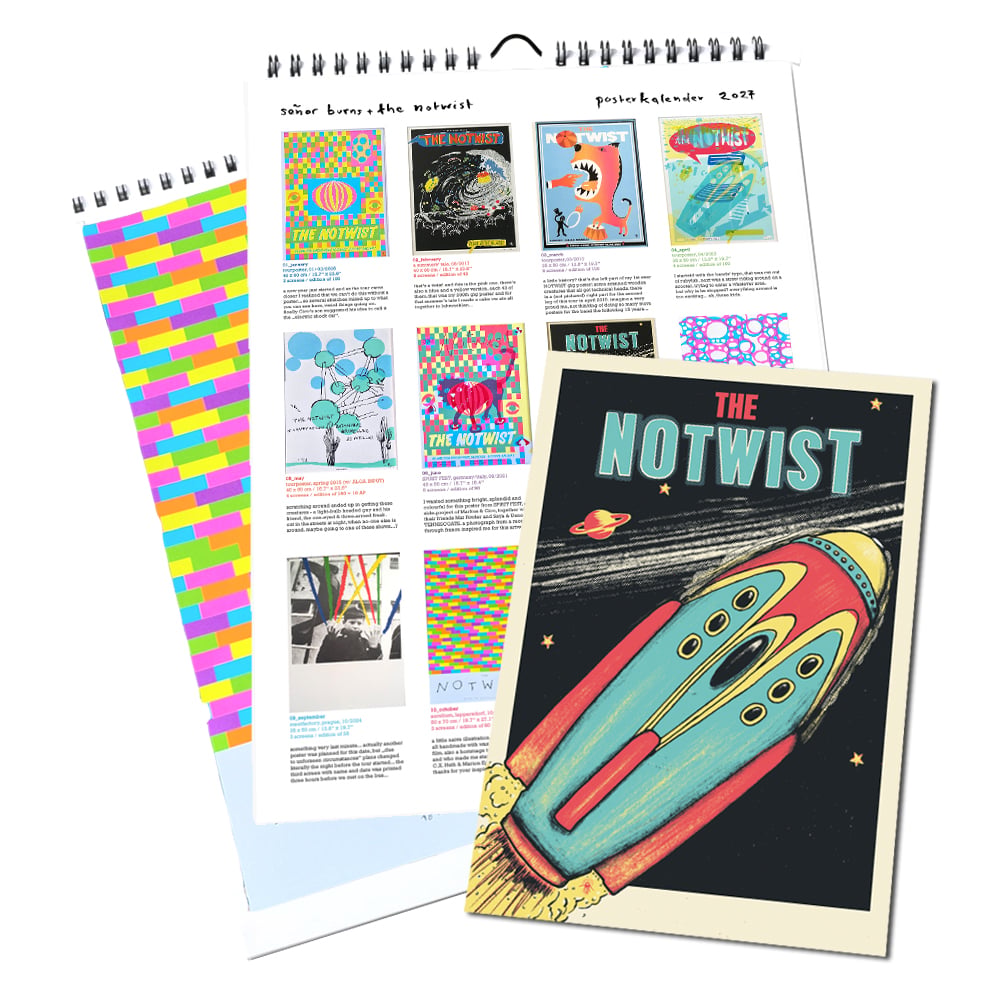 SEÑOR BURNS + THE NOTWIST <br>POSTERKALENDER 2027 <br>(pre-order)