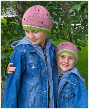 Image of Watermelon Winter Hat Knitting Pattern