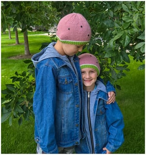 Image of Watermelon Winter Hat Knitting Pattern