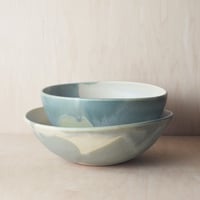 Image 3 of sage and cream altered serving bowl