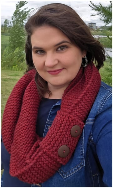 Image of Flames Dance Infinity Scarf Knitting Pattern