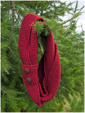 Image of Flames Dance Infinity Scarf Knitting Pattern