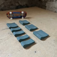 Image 1 of 74 - Pool Coping Blocks - assorted dark green blocks