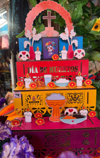 Image 1 of Dia De Muertos Altar painted