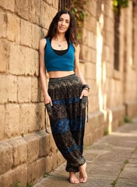 Image 8 of Thai Rayon Harem Pants Boho Festival Trousers Colorful Paisley
