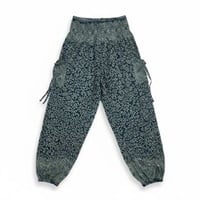 Image 14 of Boho Harem Pants, Festival Yoga Trousers with Pockets - Botanical Print