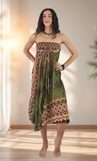 Image 10 of Coconut Thai Rayon Boho Beach Wrap Skirt Dress - 700A