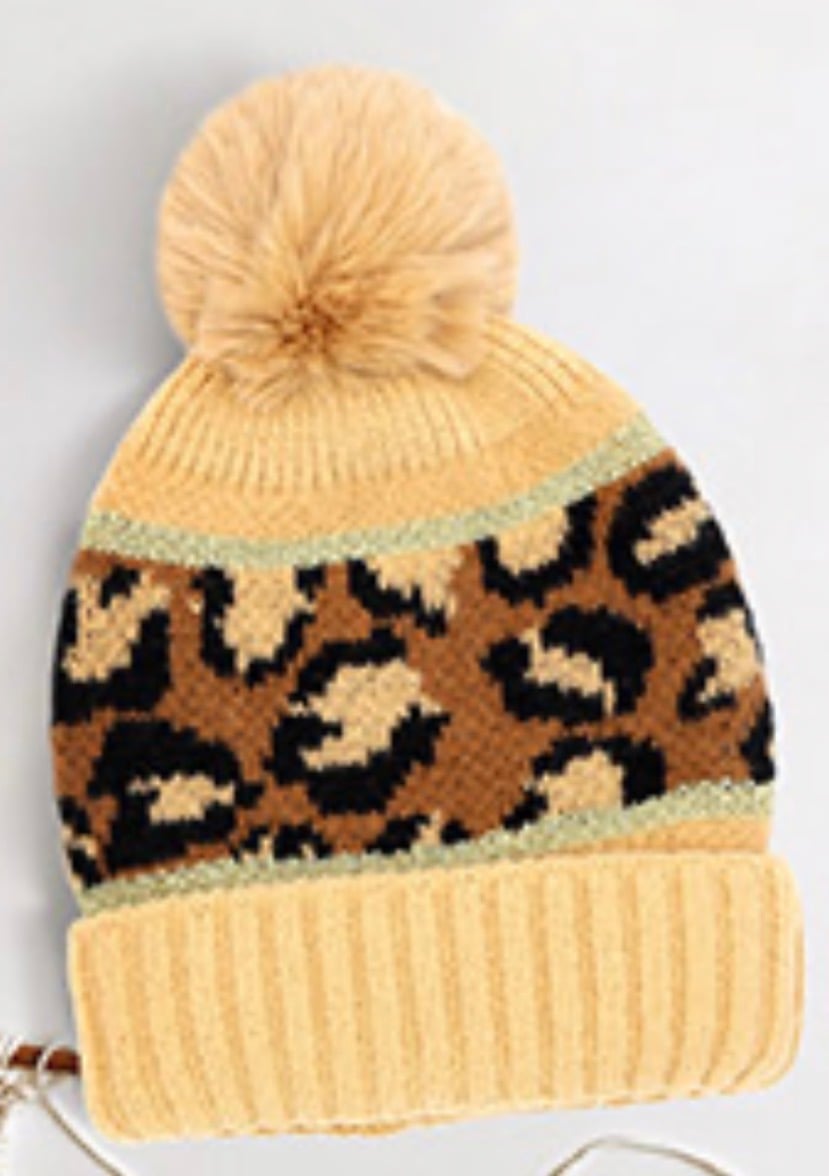 Image of LEOPARD BEANIE HAT