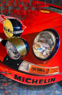 30x40 cm. Print Porsche 911 Rally Montecarlo