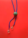 Blue Green Bouncy Ball Bolo Tie