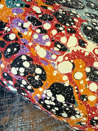 Image 5 of One-of-a-kind hand marbled paper  - 'Space Rocks'