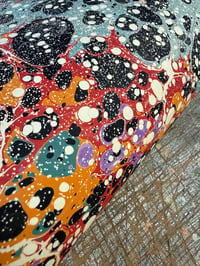 Image 3 of One-of-a-kind hand marbled paper  - 'Space Rocks'