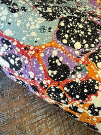 Image 4 of One-of-a-kind hand marbled paper  - 'Space Rocks'