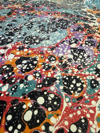 Image 2 of One-of-a-kind hand marbled paper  - 'Space Rocks'