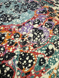 Image 7 of One-of-a-kind hand marbled paper  - 'Space Rocks'