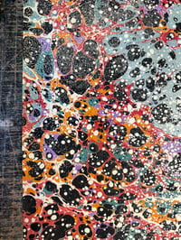 Image 8 of One-of-a-kind hand marbled paper  - 'Space Rocks'