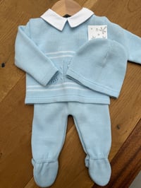 Knitted boys 3pc set (blue)