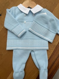 Blue boys knitted 3pc set