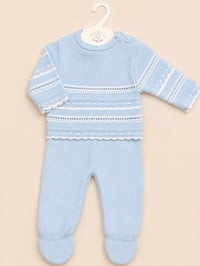 Dandelion blue & white stripe set