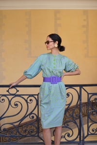 Image 2 of 1980s Saint Laurent Rive Gauche Dress with Belt
