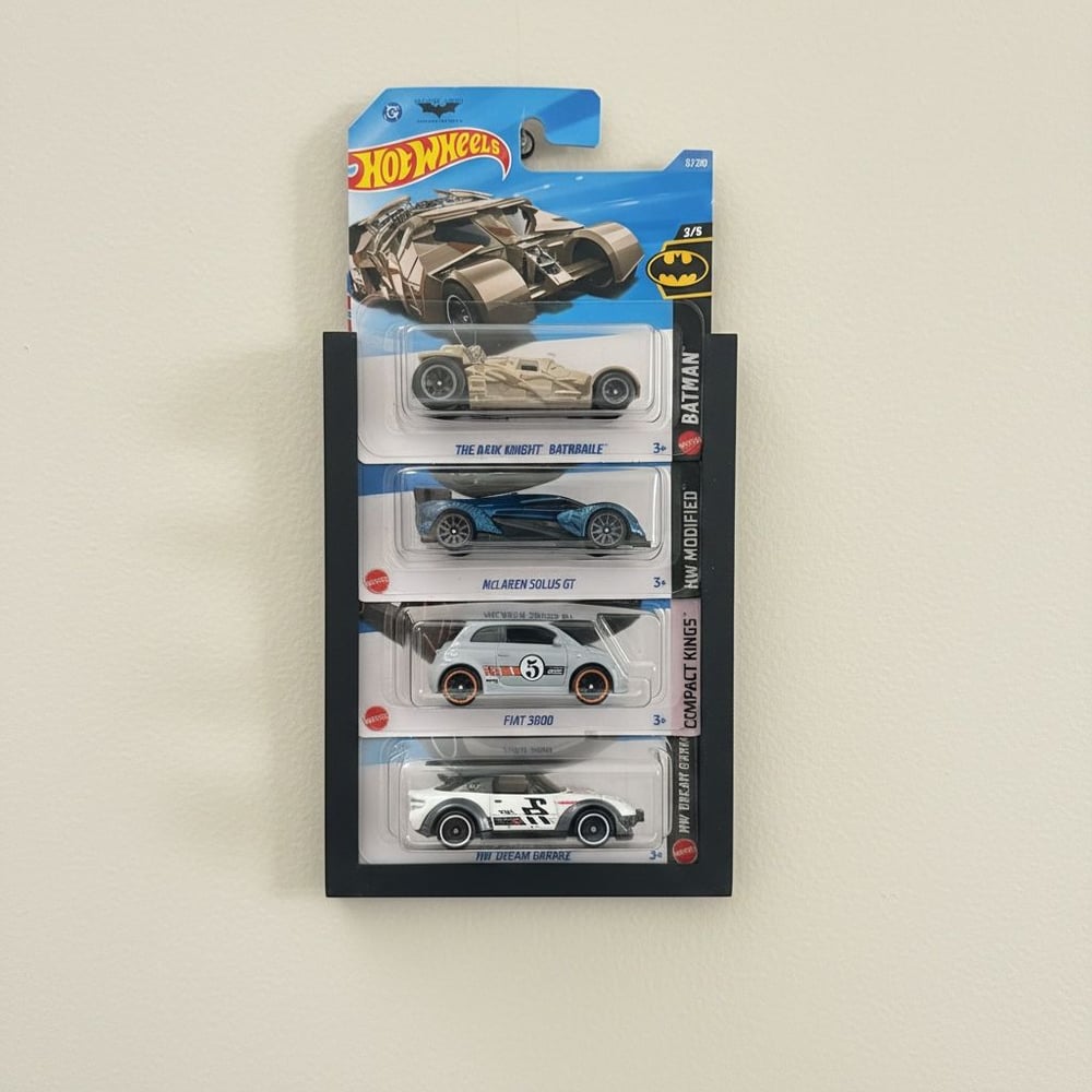 Image of Carded Diecast Car Display Frame Wall Mount Holder Hot Wheels Matchbox