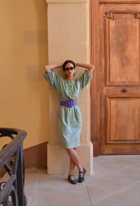Image 1 of 1980s Saint Laurent Rive Gauche Dress with Belt