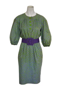 Image 5 of 1980s Saint Laurent Rive Gauche Dress with Belt