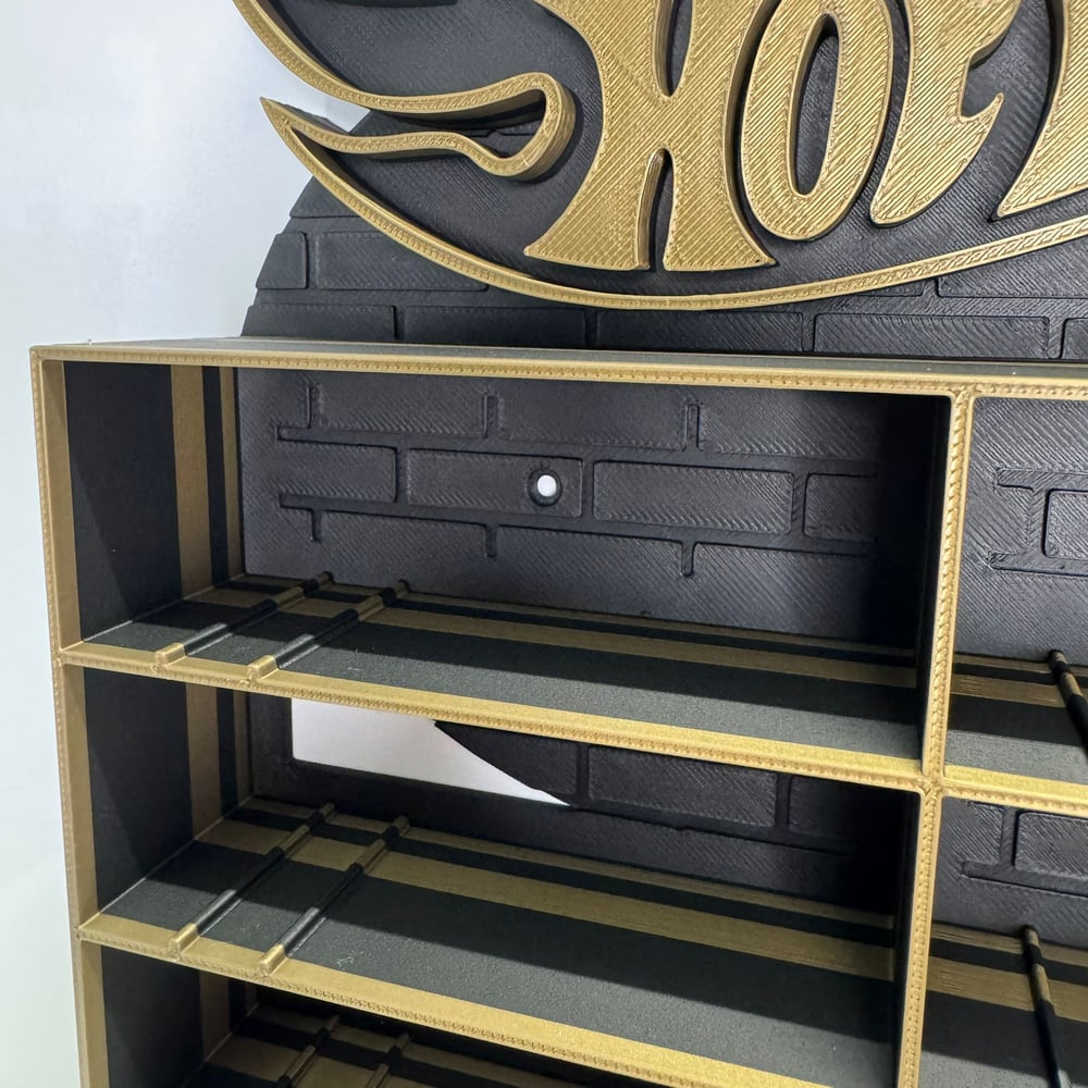 Image of Diecast Display Shelf for 8 Cars Storage Organizer Hot Wheels Premium Themed 