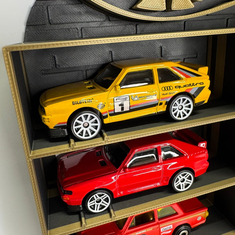 Image of Diecast Display Shelf for 8 Cars Storage Organizer Hot Wheels Premium Themed 