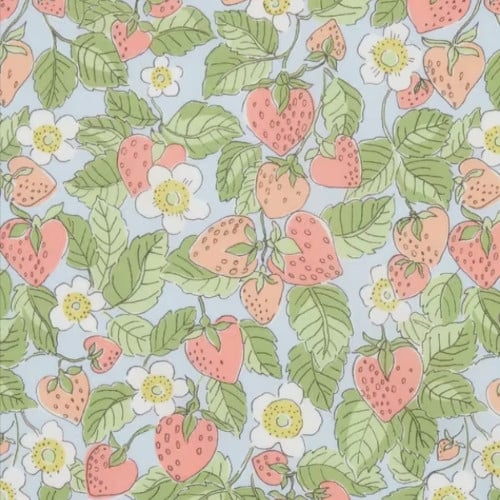 Image of STRAWBERRY DREAM ( B )  Priced by the 1/4 Metre   (£30.00/Metre)