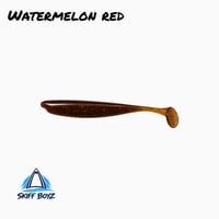 4 in paddle tail watermelon red (5 pack)