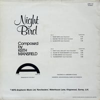 Image 2 of Keith Mansfield ‎– Night Bird (Amphonic Music Ltd. ‎– AMPS123 - UK - 1979)