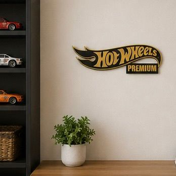 Image of Wall Decor Sign for Hot Wheels Premium Collectors Display Garage Shelf