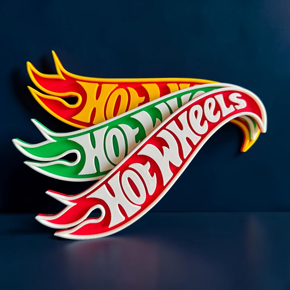 Image of Wall Decor Sign for Hot Wheels Collectors Display Garage Shelf Green White