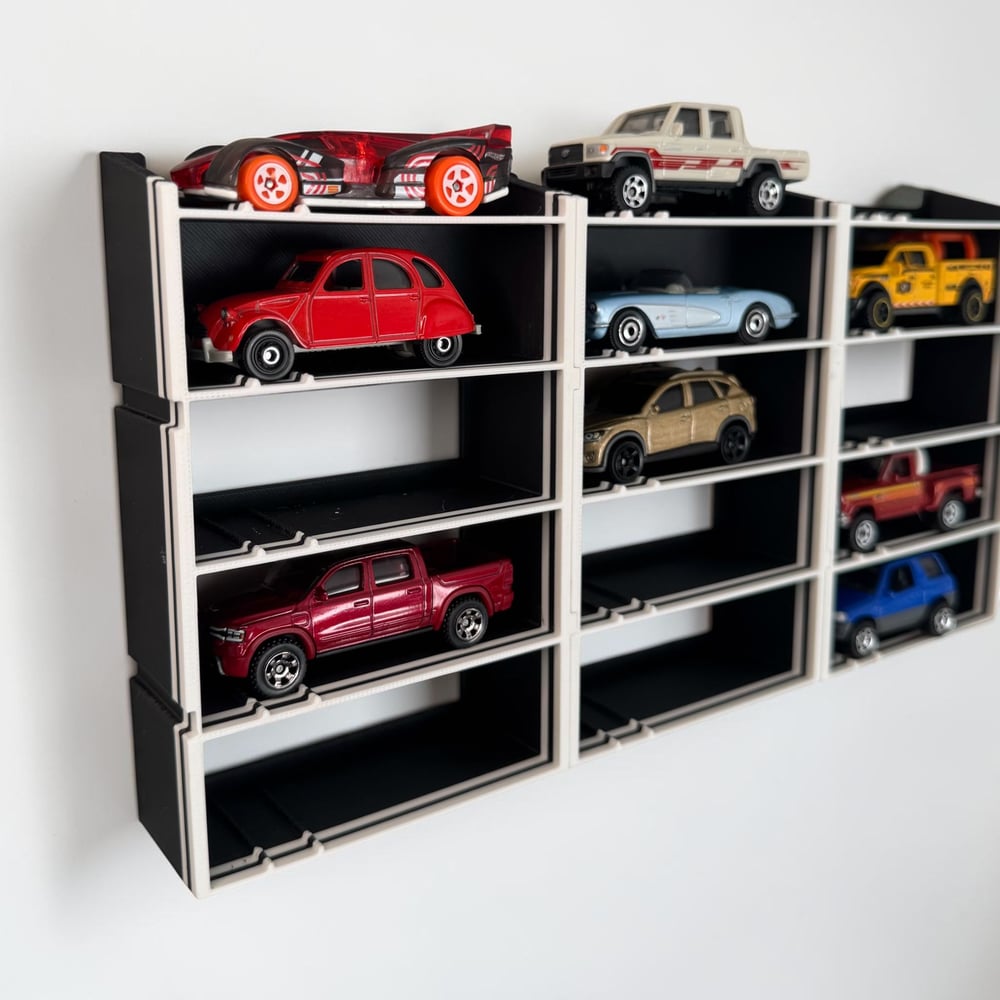 Image of Modular 1:64 Diecast Car Display Shelf for Hot Wheels & Matchbox 5 Slots