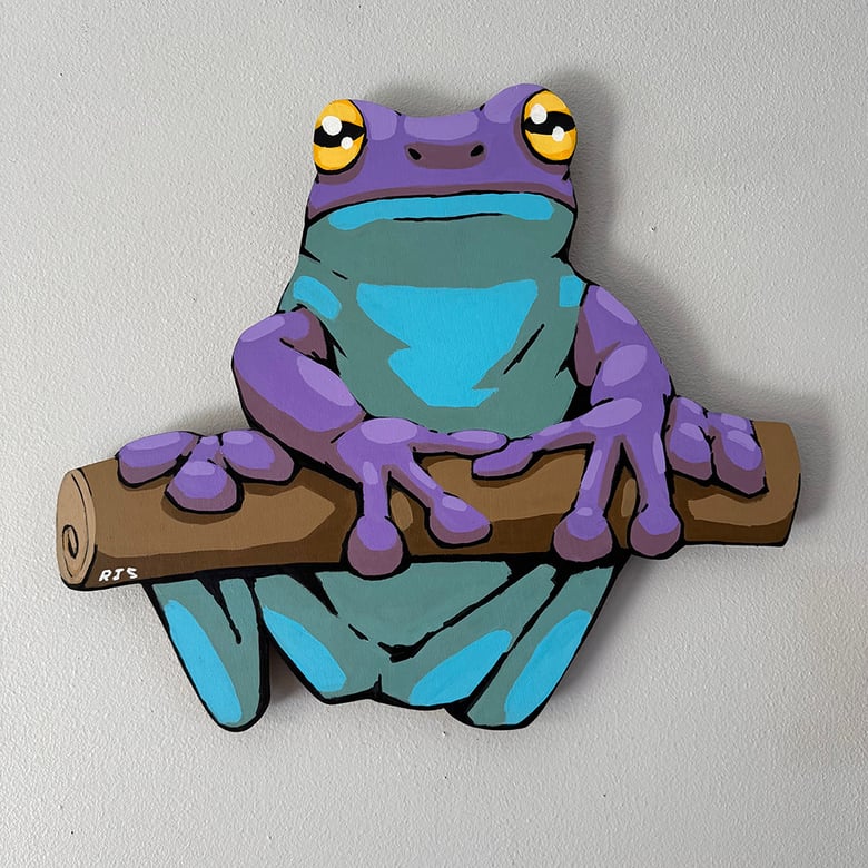 Image of Treefrog / acrylic on plywood painting