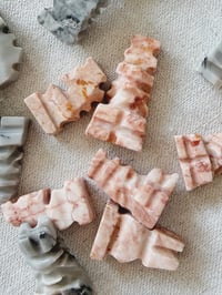 Image 7 of Vintage Pink & Black Stone Chessboard