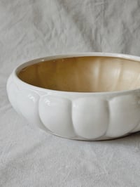 Image 2 of Large Hager-Style Ribbed Ceramic Bowl 