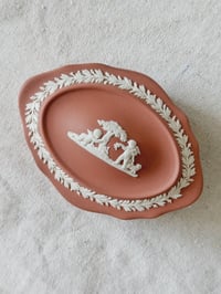 Image 2 of Wedgwood “Playing Cupids” Jasperware Oval Box