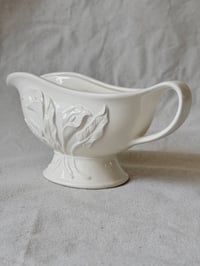 Image 6 of Vintage Japanese Calla Lily Gravy Boat & Underplate