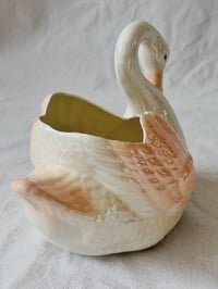 Image 5 of Vintage Iridescent Swan Planters