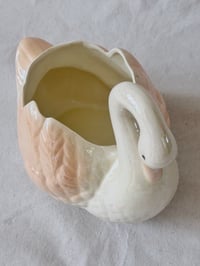 Image 7 of Vintage Iridescent Swan Planters