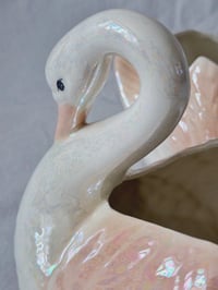 Image 9 of Vintage Iridescent Swan Planters